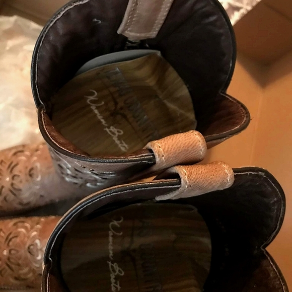 Sale! Texas Country Boots with Studded Flowers 23/6 New - Picture 5 of 6